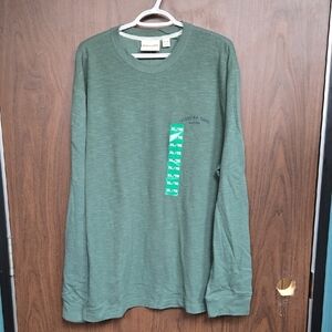 Scotch & Soda Size XL Green Long Sleeve Crew Neck Knit Shirt